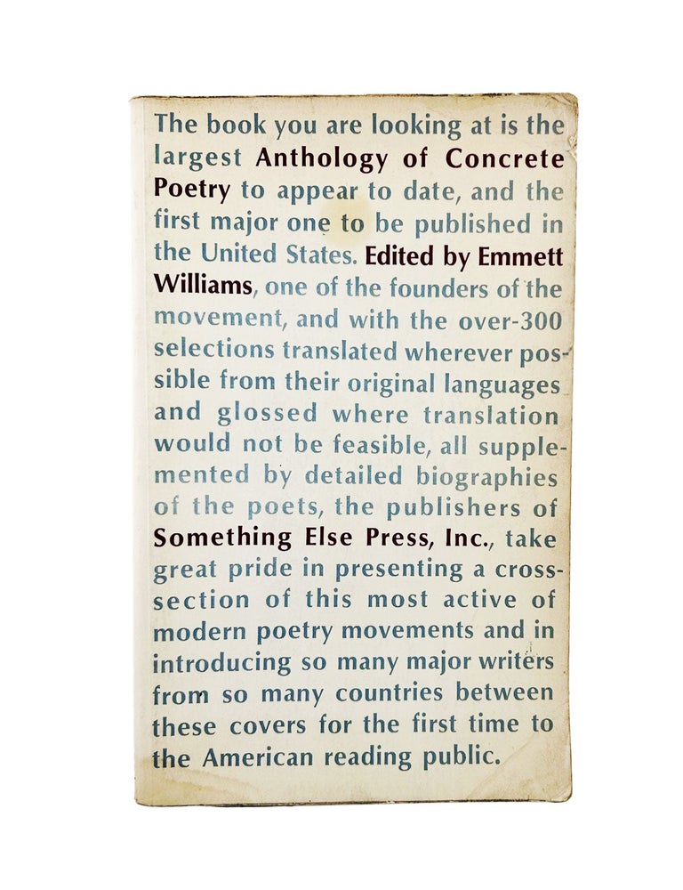 Item #1105 an anthology of concrete poetry. emmett williams