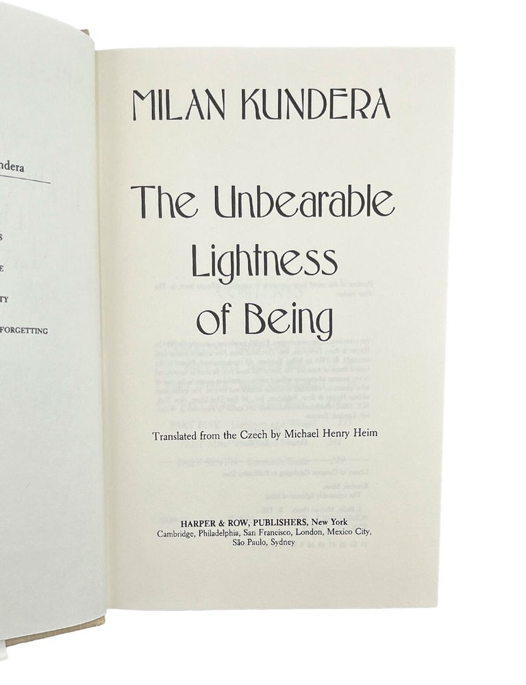 the unbearable lightness of being