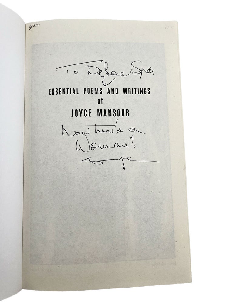 essential poems and writings of joyce mansour