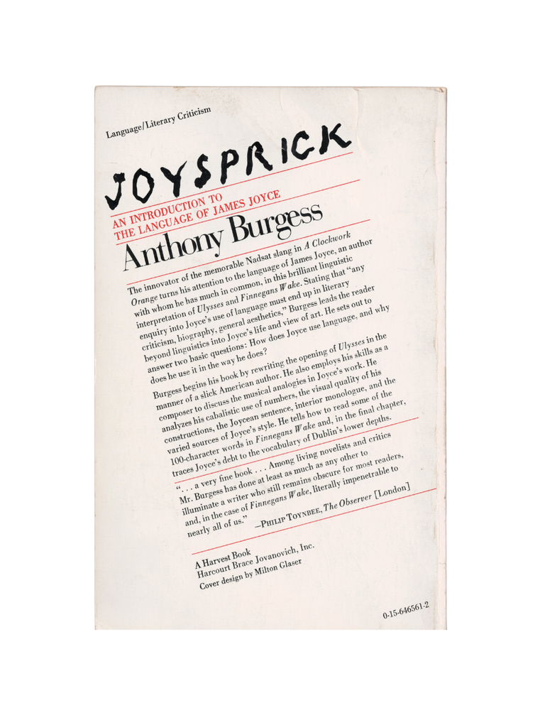 joysprick: an introduction to the language of james joyce