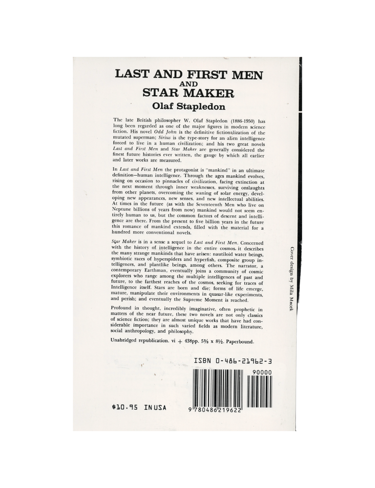 last and first men and star maker: two science fiction novels