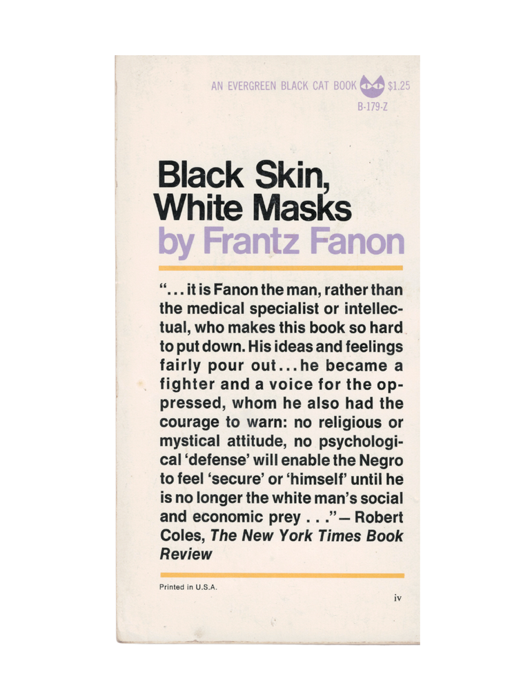 black skin, white masks
