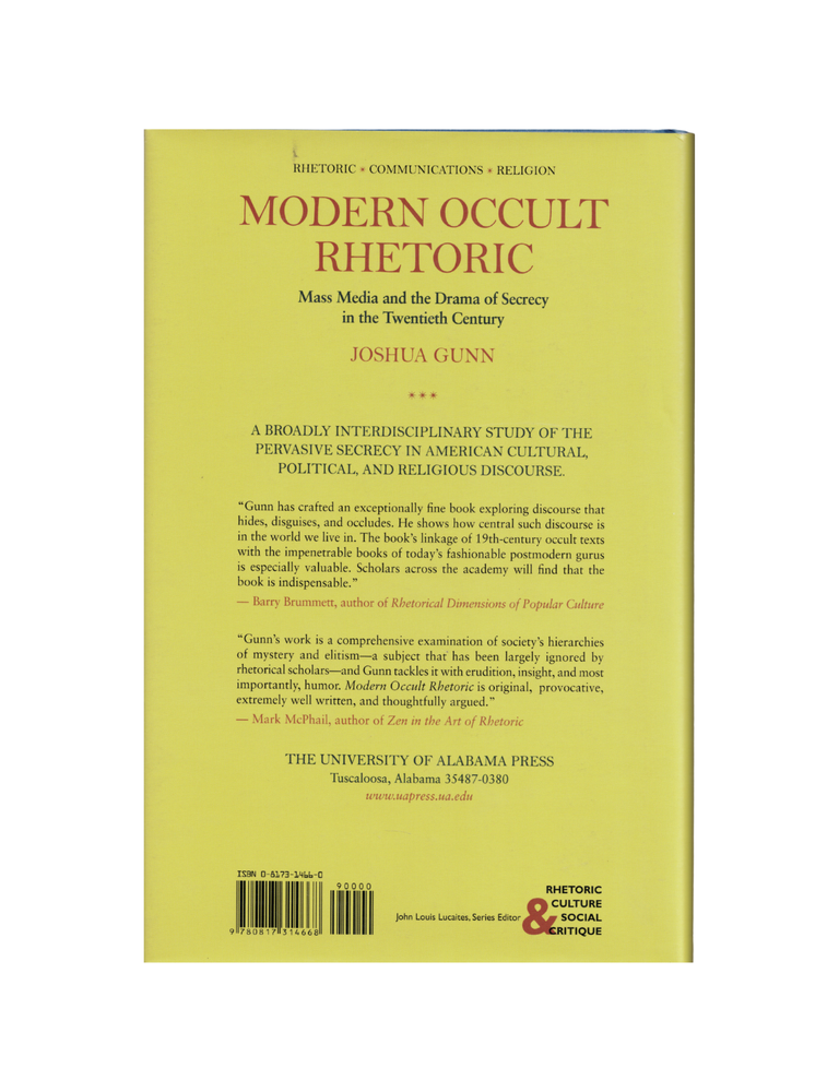 modern occult rhetoric: mass media and the drama of secrecy in the twentieth century