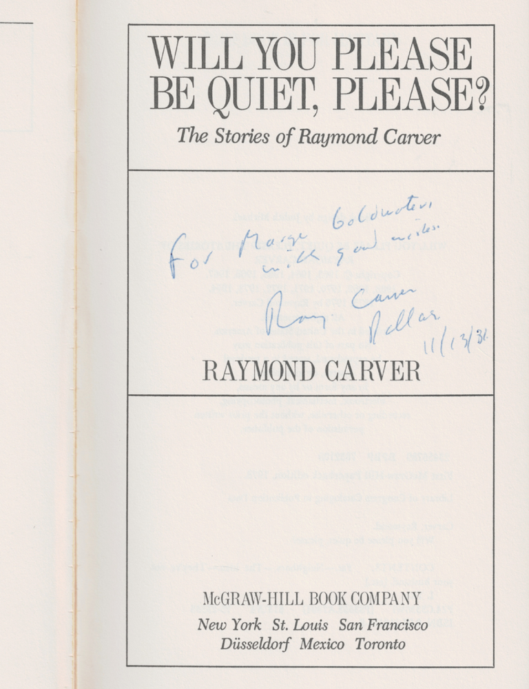 will you please be quiet, please? the stories of raymond carver