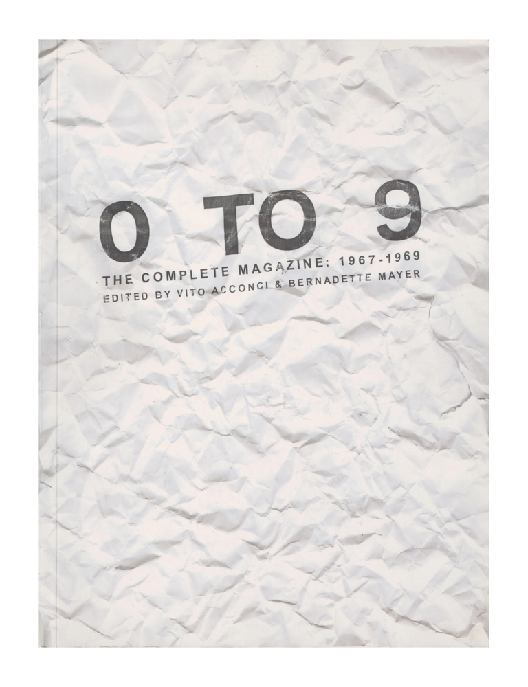 Item #1519 0 to 9, the complete magazine: 1967-1969. vito acconci, bernadette mayer