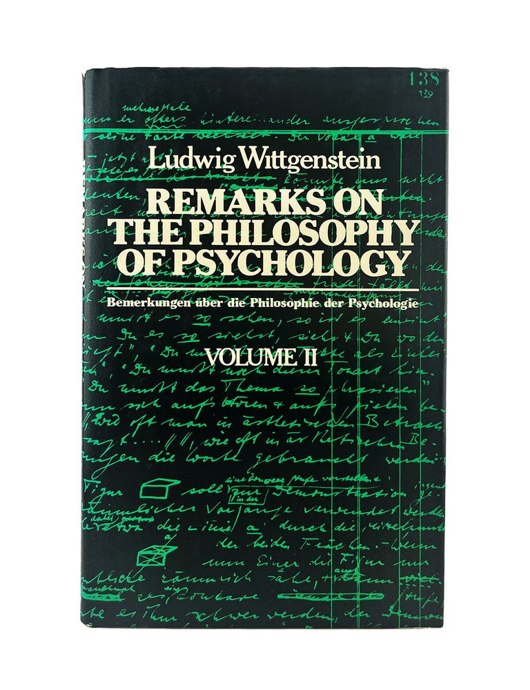 Item #153 remarks on the philosophy of psychology. ludwig wittgenstein