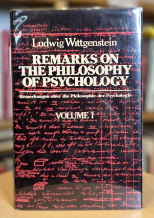 Item #153 remarks on the philosophy of psychology. ludwig wittenstein