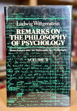 remarks on the philosophy of psychology