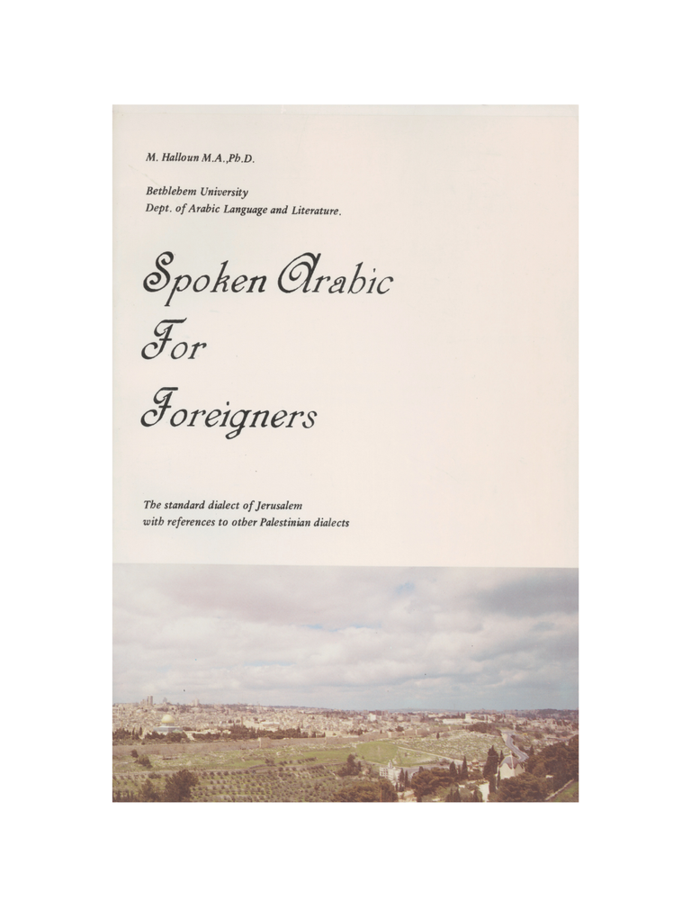 Item #1549 spoken arabic for beginners. m. halloun