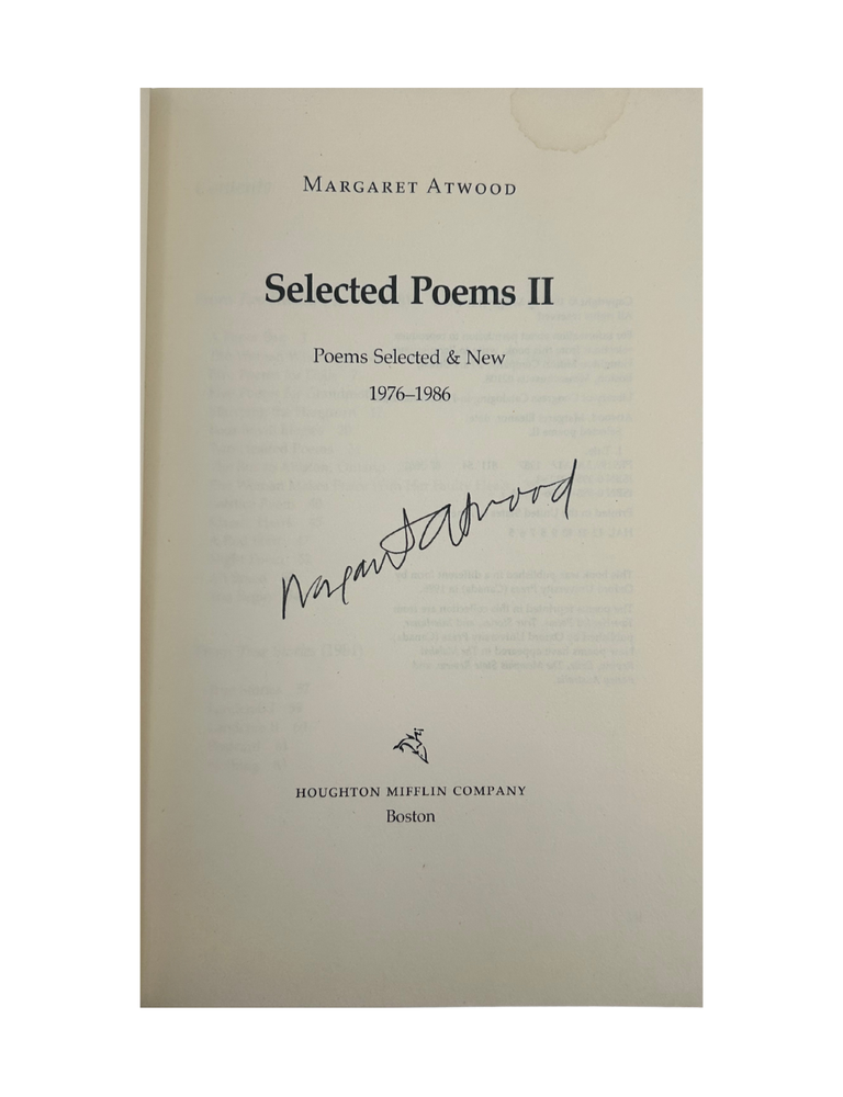selected poems ii: poems selected and new, 1976-1986
