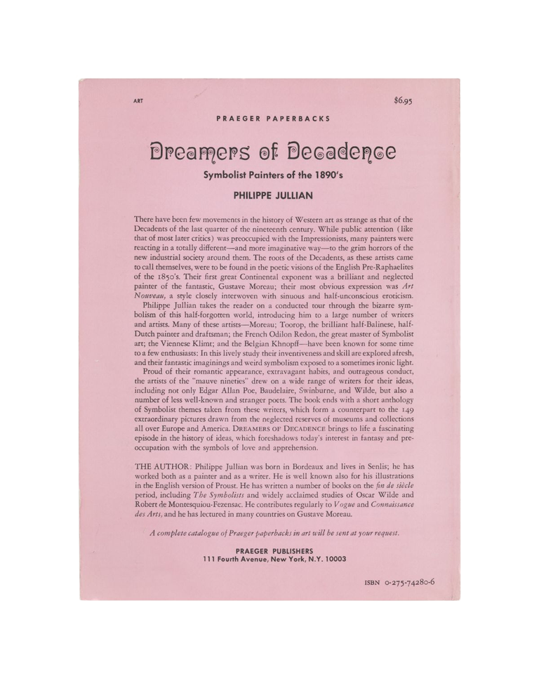 dreamers of decadence: symbolist painters of the 1890s