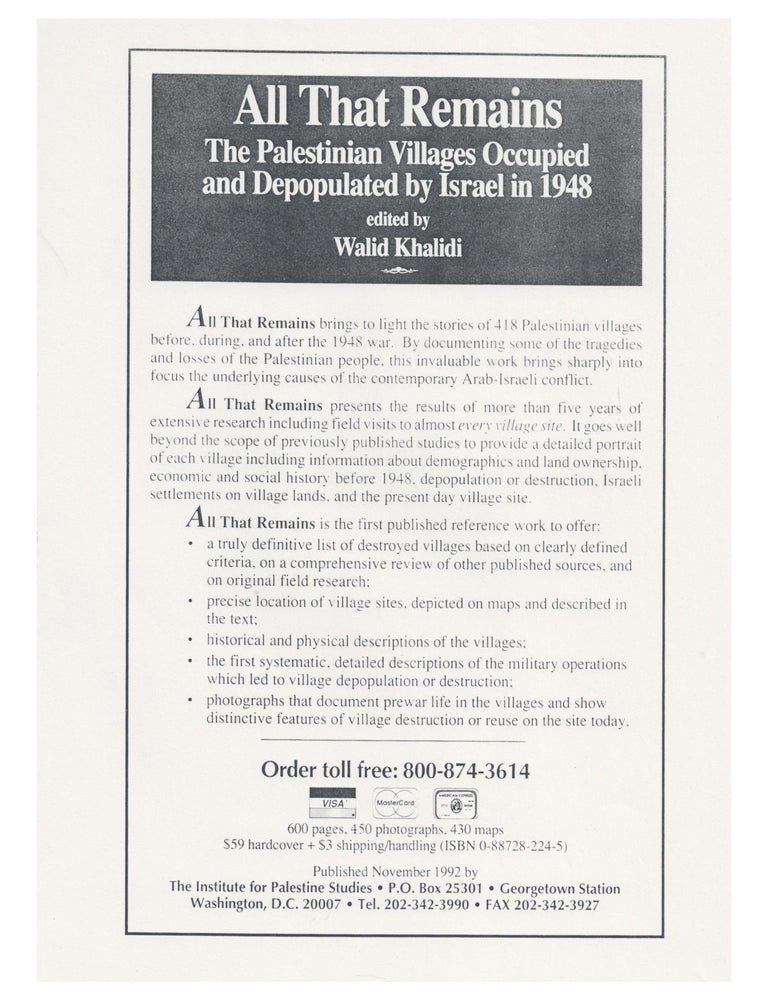 before their diaspora: a photographic history of the palestinians 1876-1948