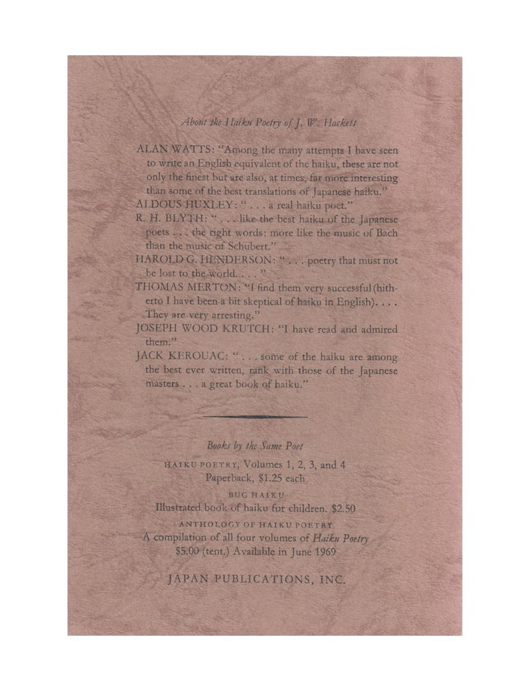 haiku poetry (4 vols.)