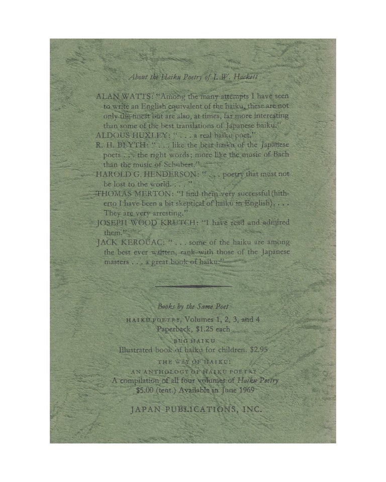 haiku poetry (4 vols.)