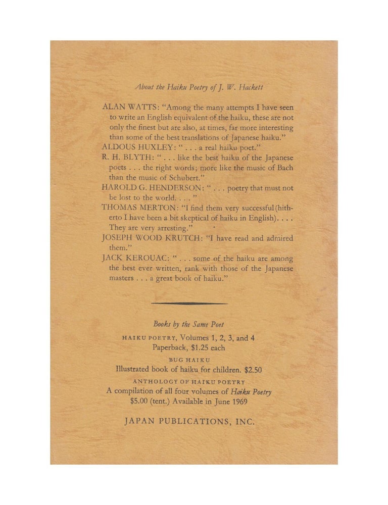 haiku poetry (4 vols.)