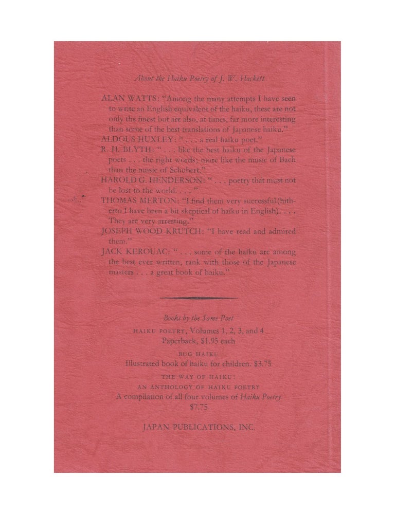 haiku poetry (4 vols.)