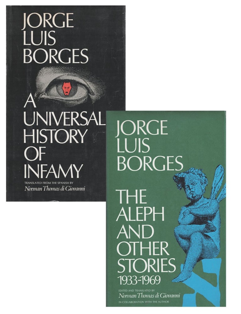 Item #1619 a universal history of infamy; the aleph and other stories 1933-1969 (2 vols.). jorge...