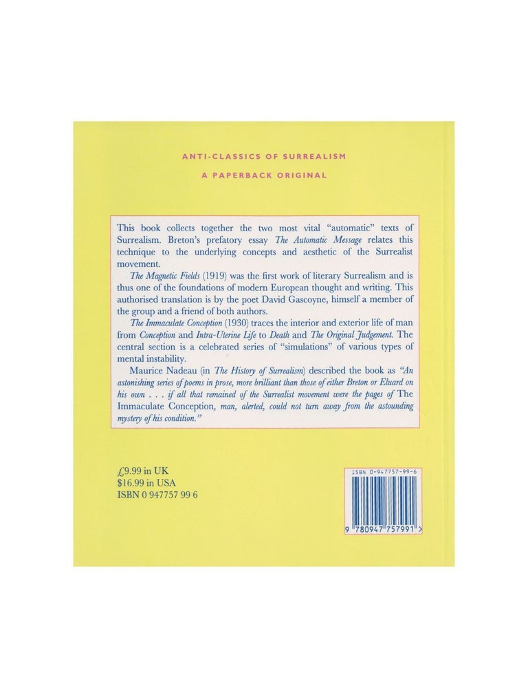 the automatic message, the magnetic fields, and the immaculate conception (atlas anti-classics)