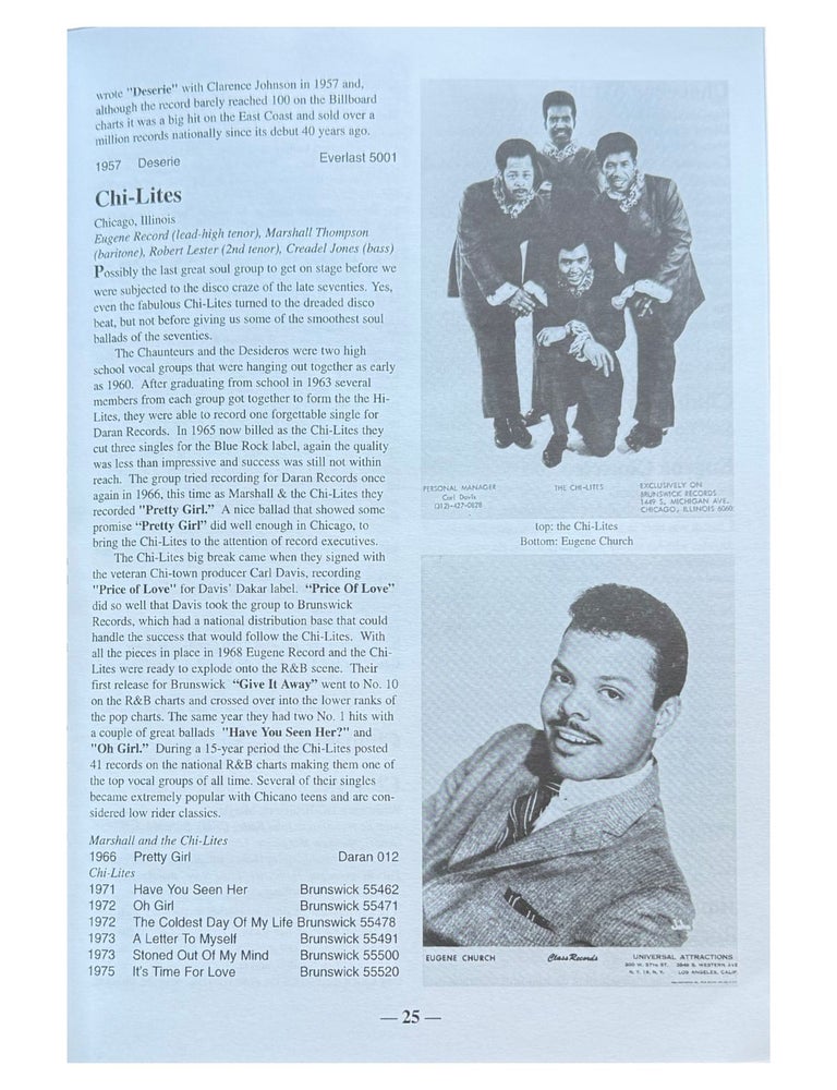 the old barrio guide to low rider music: 1950 - 1975