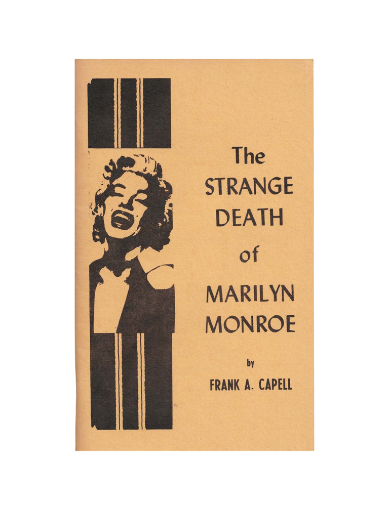 Item #1712 the strange death of marilyn monroe. frank a. capell