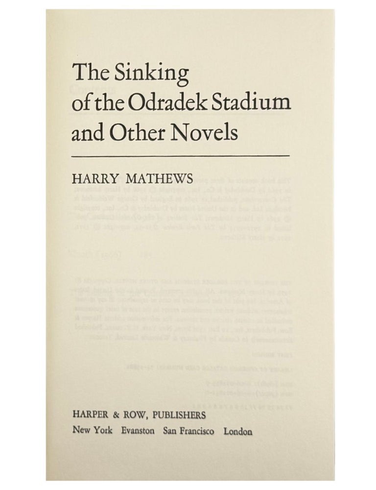 the sinking of the odradek stadium and other novels