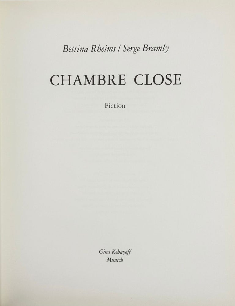 chambre close: fiction
