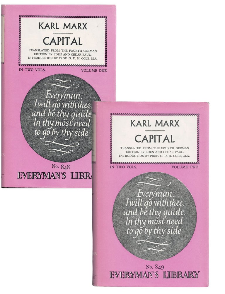 Item #1784 capital (in two volumes). karl marx