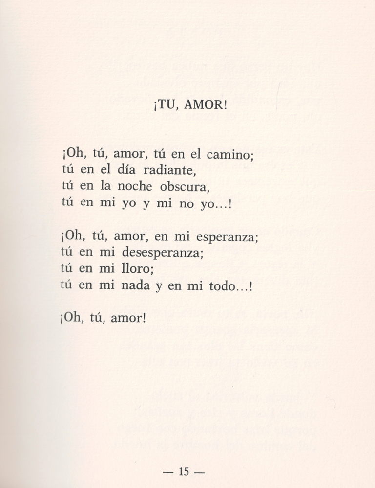 ¡oh, tú, amor! : poesías