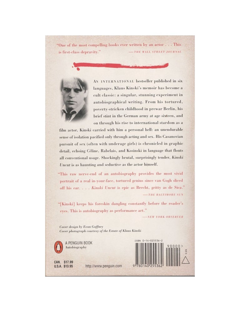 kinski uncut: the autobiography of klaus kinski