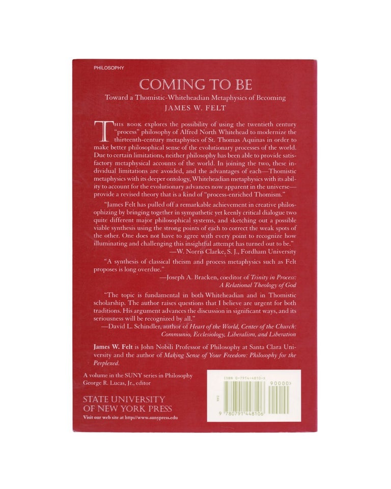 coming to be: toward a thomistic-whiteheadian metaphysics of becoming
