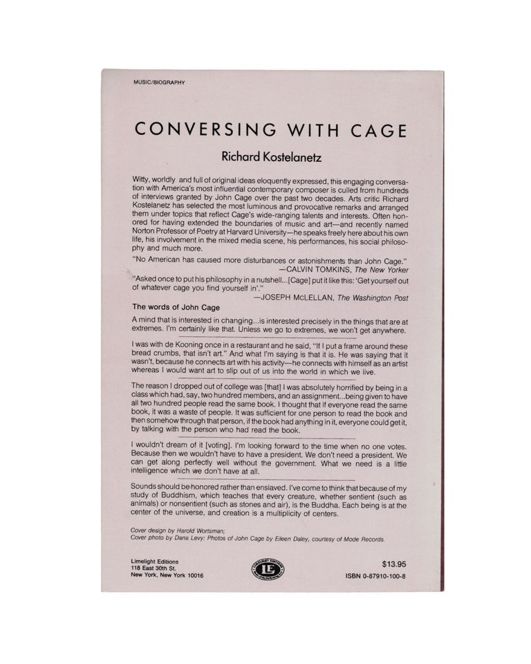 conversing with cage