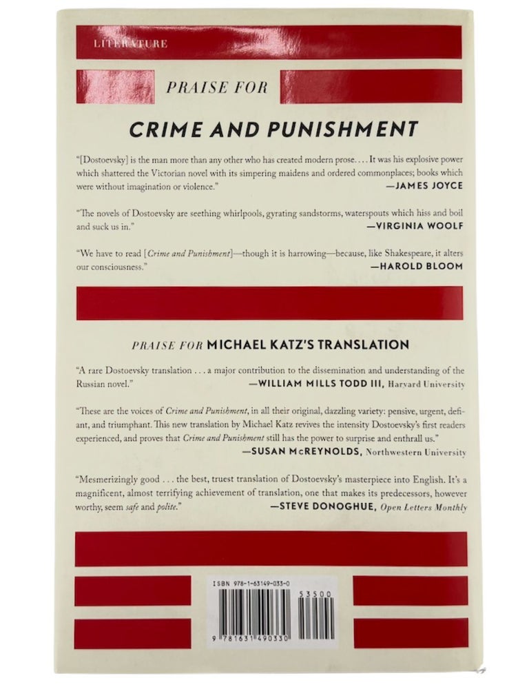crime and punishment: a new translation by michael r. katz