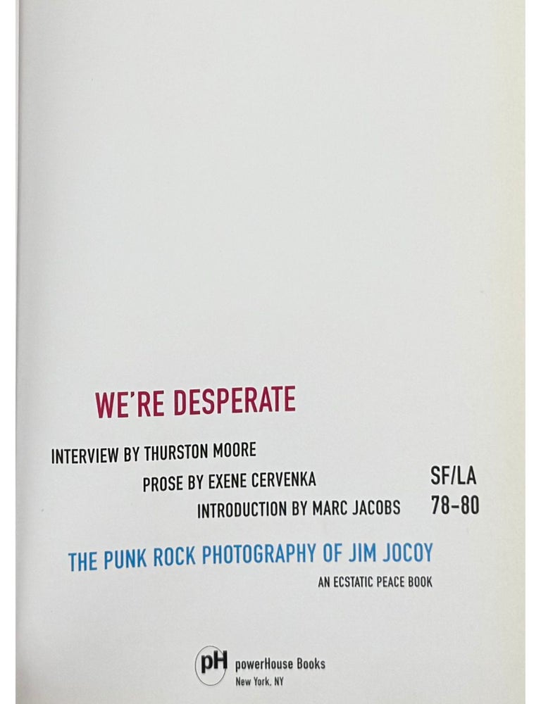 we're desperate: the punk rock photography of jim jocoy by exene cervenka