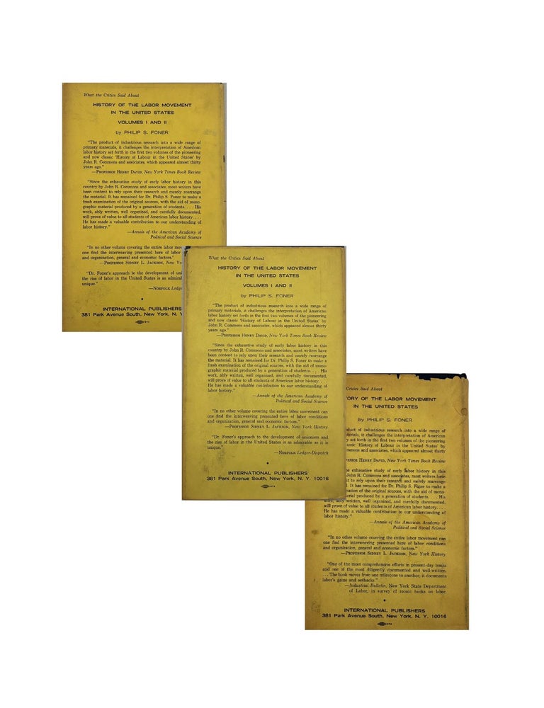 history of the labor movement in the united states (3 vols)