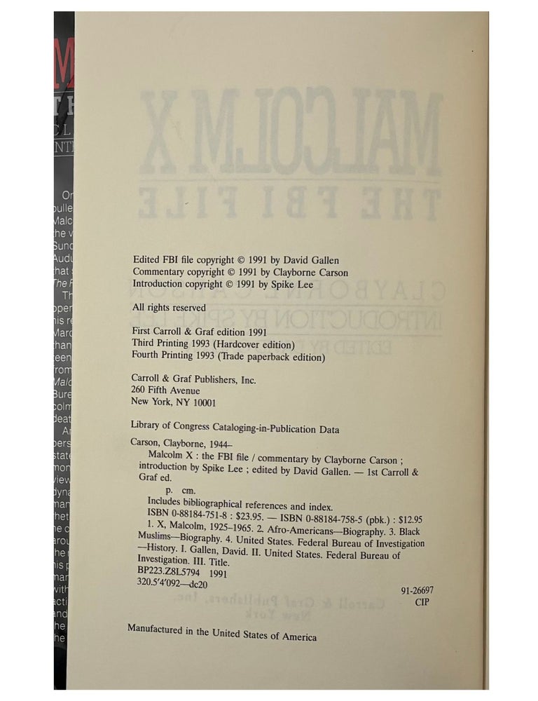 malcolm x: the fbi file
