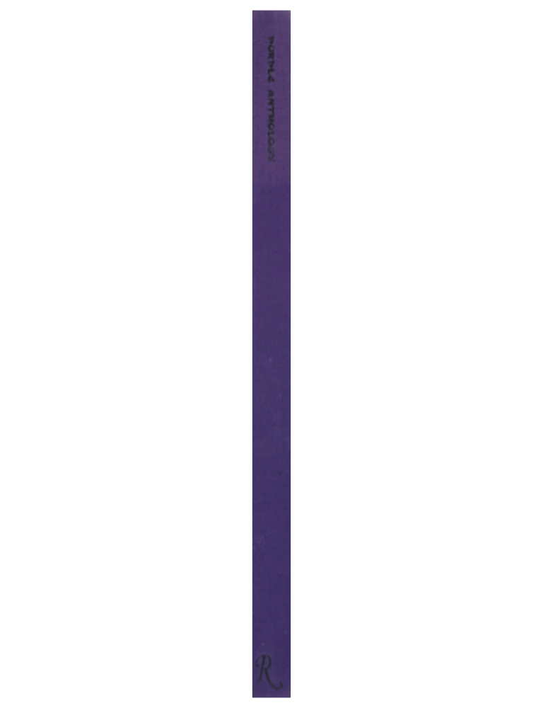 purple anthology: art prose fashion music architecture sex