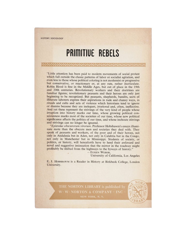 primitive rebels: studies in archaic forms of social movements in the 19th and 20th centuries