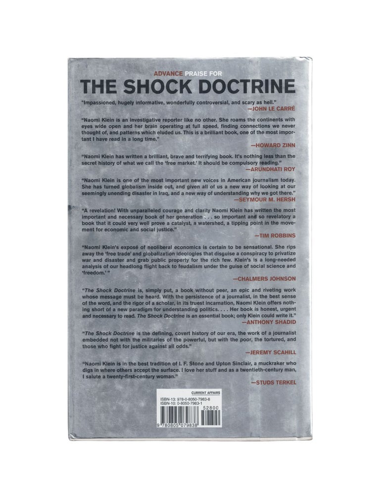 the shock doctrine: the rise of disaster capitalism
