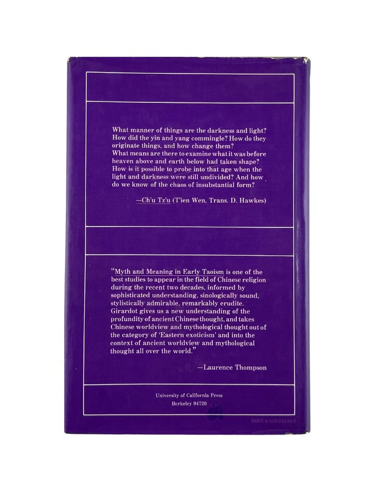 myth and meaning in early taoism: the theme of chaos (hun-tun)