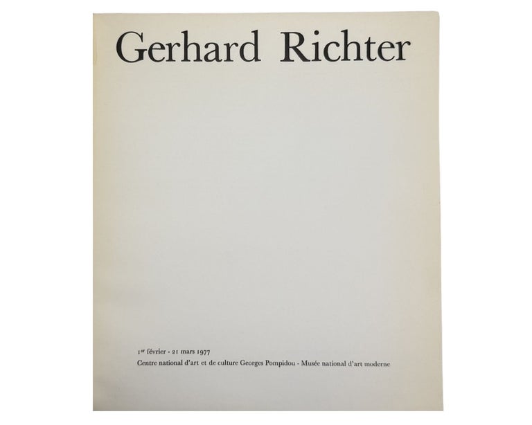 gerhard richter: 1er février – 21 mars 1977