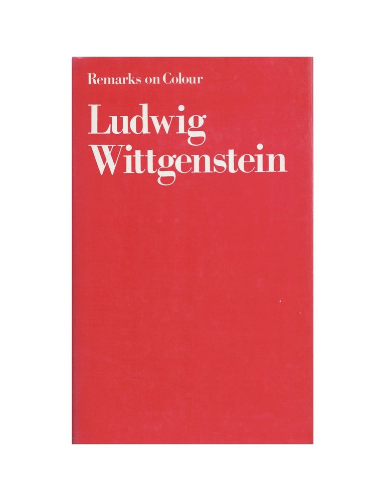 Item #2190 remarks on colour. ludwig wittgenstein