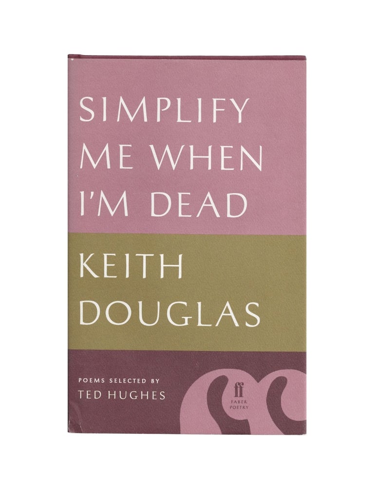 Item #2212 simplify me when i'm dead. keith douglas