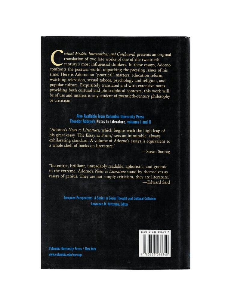 critical models: interventions and catchwords