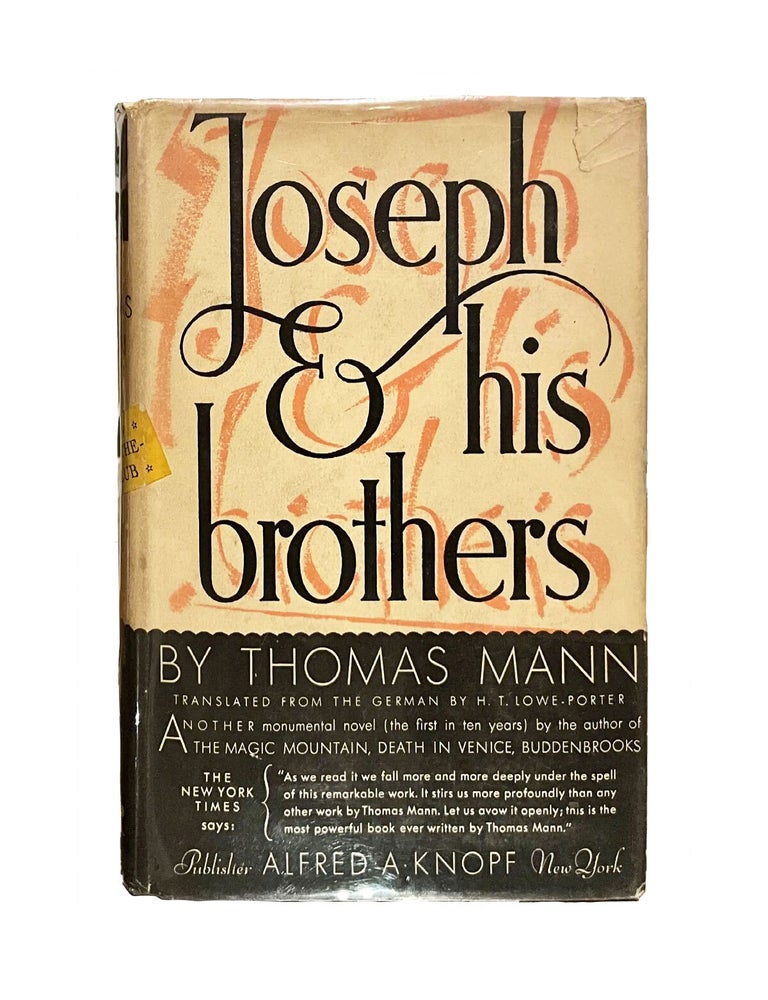 Item #224 joseph and his brothers. thomas mann