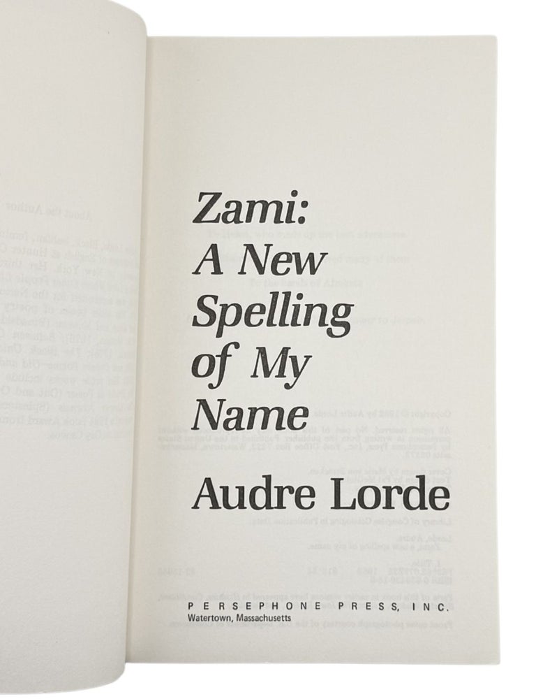 zami: a new spelling of my name