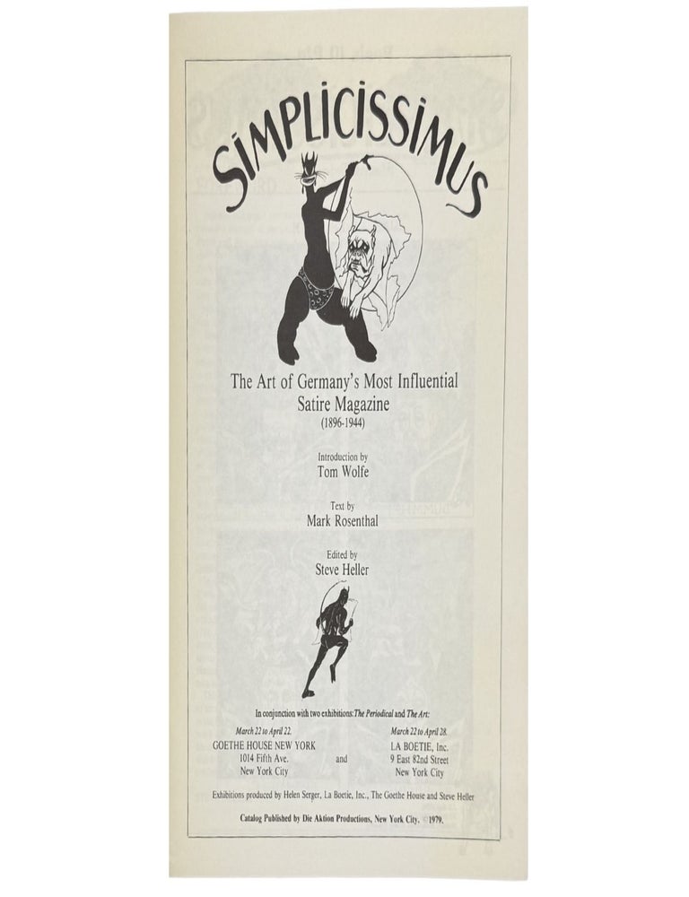 simplicissimus: the art of germany's most influential satire magazine (1896–1944)
