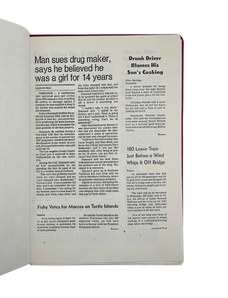extra- "bullet in the brain cures man's mental problems": a collection of bizarre and unusual new stories from the pages and the chronicle, the examiner, and other newspapers