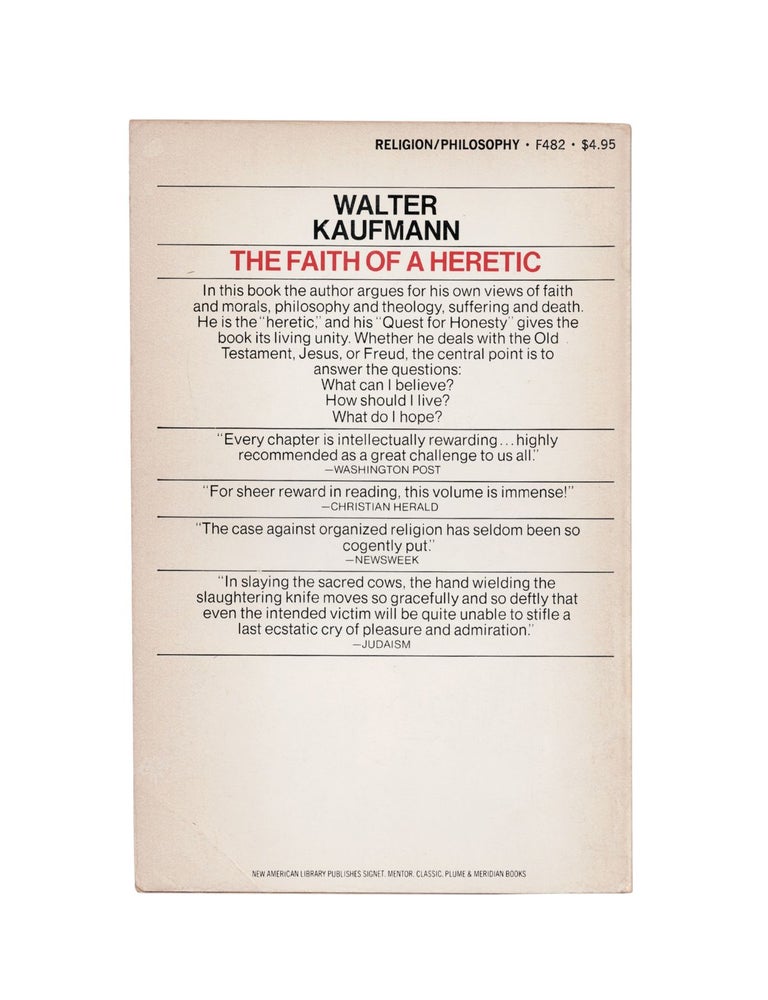 the faith of a heretic