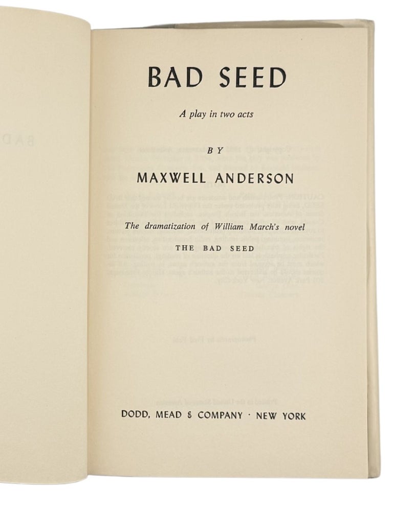 bad seed: a play in two acts