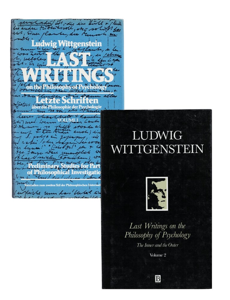 Item #2372 last writings on the philosophy of psychology: volumes one and two. ludwig wittgenstein